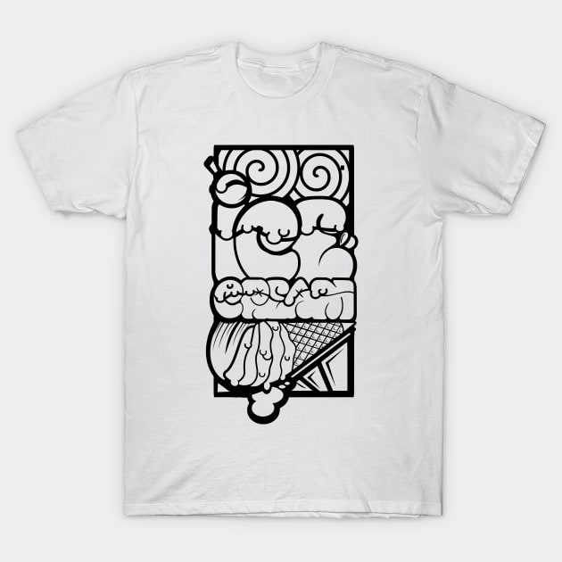 ICE CREAM GRAFFITI T-Shirt by KINGDESIGNSHOP